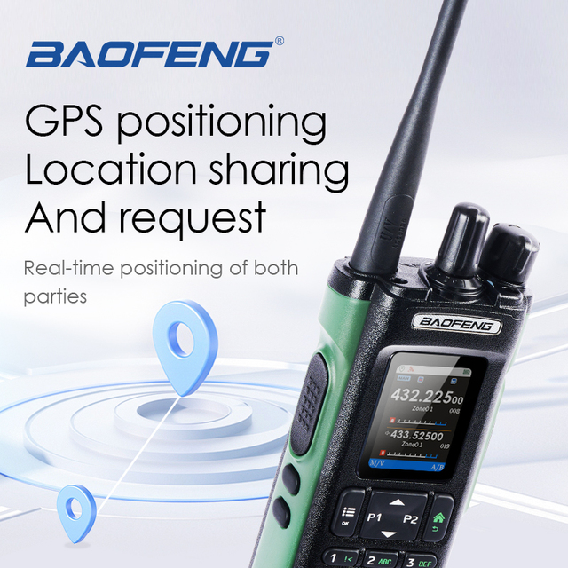 2025 BAOFENG New 10W Handheld Radio UV-32 Multi Band Walkie Talkie with GPS Wireless Frequency Type-C UV32 Two Way Radio