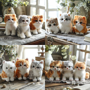 ตุ๊กตาลูกแมวนุ่มนิ่ม ขนาด 11 ซม.-30 ซม. ของเล่นตุ๊กตาสัตว์นุ่มนิ่มสำหรับเด็ก ของขวัญวันเกิด ของตกแต่ง - Product Image 2