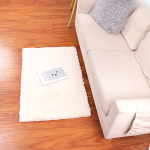 Ковер из искусственного кроличьего меха, толстый, однотонный, нескользящий, устойчивый к сминанию и пятнам, для спальни - Product Image 2