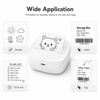 Printer Thermal Mini Saku 203DPI Bluetooth Pembuat Stiker untuk Catatan Belajar dan Jurnal