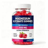 OEM ODM Magnesium Glycinate Gummies 400mg Mendukung Relaksasi Tidur Nyenyak Otot Tulang Jantung Energi Kesehatan Suplemen Diet