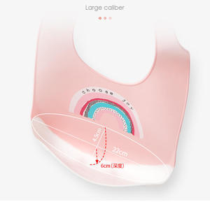Bavoir en silicone pour bébé, motif imprimé, couleur personnalisée, tablier repas pour tout-petits, logo personnalisé, vente en gros - Product Image 6