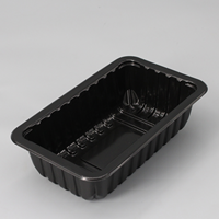 Plateau de service rectangulaire réutilisable en plastique PP écologique pour l'emballage alimentaire, taille et couleur personnalisables pour la maison et la restauration