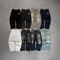 Fabricant de vêtements streetwear OEM ODM sur mesure : Jeans baggy pour hommes, coupe baril, denim multi-wash, avec patch logo
