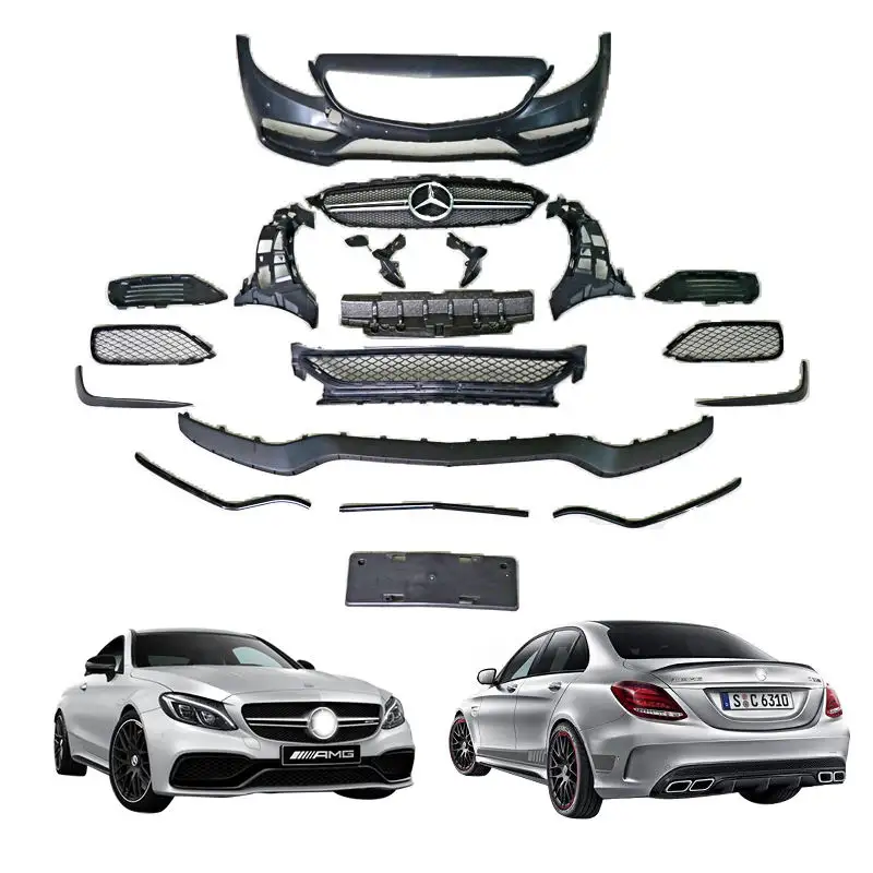 Kit de carrosserie pour Mercedes benz classe C W205 2015-2020 changer pour le modèle C63 AMG inclure pare-chocs avant grille queue gorge