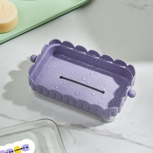 Commercio all'ingrosso della fabbrica trasparente doppio strato PET Luxe scatola di sapone con coperchio scatola di sapone di imballaggio personalizzato - Product Image 3