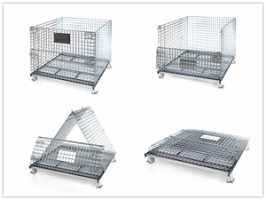 Gabbie in acciaio impilabili pesanti per la vendita calda di magazzino soluzione di stoccaggio per le fabbriche - Product Image 3