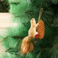Neue Eichhörnchen puppe Weihnachts dekoration Anhänger Kreatives Design für Weihnachts baum Weihnachten Eichhörnchen Ornamente Tiere Figur Geschenke