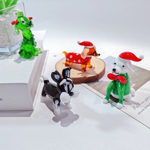 Figuras de Perros de Cristal Hechas a Mano, Adornos Navideños de Dachshund, Poodle y <span class=keywords><strong>Schnauzer</strong></span>, Miniaturas de Animales, Decoración para el Hogar, Regalo - Product Image 2