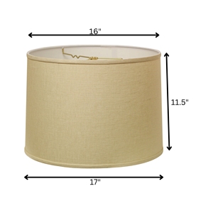 HMS 17 \ "pergamena Beige retro del passato paralume in lino a tamburo eleganti cover e sfumature - Product Image 3