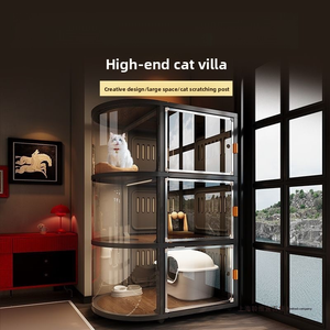 Biệt thự mèo 3 tầng siêu rộng cao cấp, có nhà vệ sinh tích hợp, dành cho mèo Maine Coon & nhà có nhiều mèo - Product Image 2