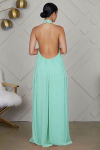 Combinaison décontractée en mousseline de soie dos nu ample pour femme, nouvelle collection transfrontalière populaire Ruizi - Product Image 2
