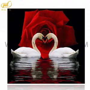 Home Decoration Digital Oil Painting Wholesale Diy Swan