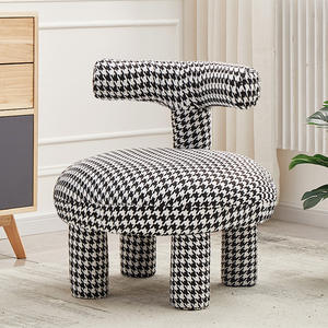 Nouvelle conception de meubles de maison modernes chaise longue en tissu de laine Teddy en bois massif - Product Image 4