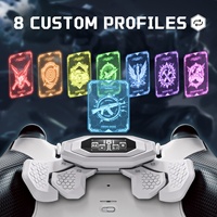 Kit de remappage EXtremeRate BEYOND avec manettes ergonomiques redessinées et écran OLED, en caoutchouc blanc et noir, pour PS5 Edge