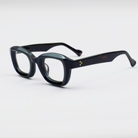 Lunettes carrées à la mode en acétate épais faites à la main pour hommes femmes lunettes plates personnalisées