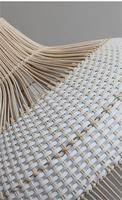 Suspension en jonc de mer au design moderne fait à la main Abat-jour tressé naturel Plafonnier Lustre en osier de bambou Lampe tressée