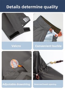 Impermeable y Transpirable de Poliéster Simple para Perros Medianos/Grandes, Tela Cómoda, Reflectante Nocturno, para Mascotas - Product Image 5