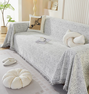 غطاء كنبة زاوية على شكل حرف L لـ ٧ مقاعد، طقم كامل، مقاوم للماء، من قماش المخمل، غطاء قابل للانزلاق، حامي كنبة استرخاء من الشنيل، لديكور المنزل - Product Image 2