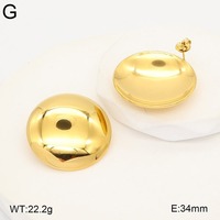 Boucles d'oreilles clous texturées vintage POWELL pour femme, en or et argent, forme goutte d'eau ovale, bijoux statement, grand accessoire de mode, cadeau pour elle