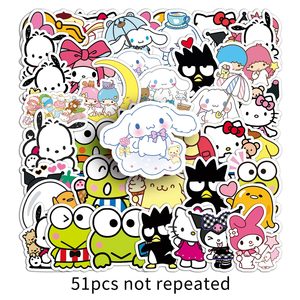 Hot-Bán 51Pcs Chết Cắt PVC Vinyl Dán Cá Nhân Dễ Thương Phim Hoạt Hình Cho <span class=keywords><strong>Hello</strong></span> <span class=keywords><strong>Kitty</strong></span> Giai Điệu của Tôi Hợp Thời Trang Phổ Biến Trong Người - Product Image 6