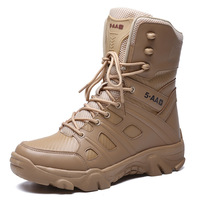 Chaussures de randonnée tactiques antidérapantes pour hommes et femmes, légères, avec embout en acier, design imperméable