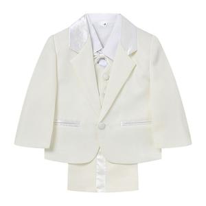 Ensemble de 5 pièces pour bébé, costume de cérémonie personnalisé en usine, veste, chemise, gilet, pantalon et nœud papillon, 3, 6, 9, <span class=keywords><strong>12</strong></span> <span class=keywords><strong>mois</strong></span>, tenue pour enfants pour photos d'anniversaire, fleurs - Product Image 4