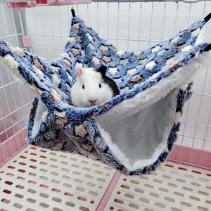 Guinea lợn chồn nhỏ vật nuôi lồng võng, hai lớp đường tàu lượn võng giường ấm lông cừu lồng treo võng - Product Image 4