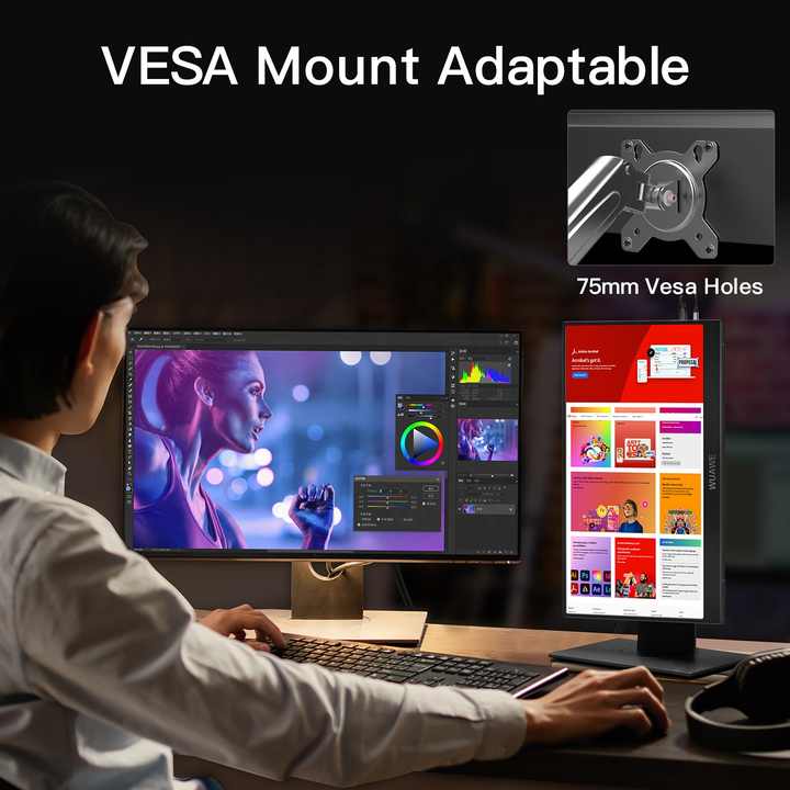 WUAWE 15.6インチポータブルモニター (ラップトップ用) 、1080P