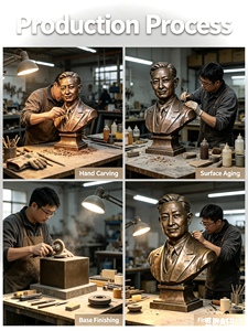 Escultura de Busto de Bronce, Arte Clásico de Retrato, Figura de Bronce Hecha a Mano, Estatua de Cabeza, Decoración de Galería para el Hogar, Oficina, Vestíbulo de Hotel - Product Image 3