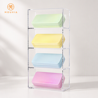 Étui à lunettes rigide rectangulaire dégradé nacré Macaron, anti-rayures, logo personnalisé, multicolore, vente en gros en vrac