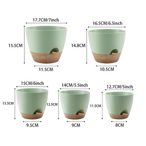 Vaso Autoirrigante JIN PENG per <span class=keywords><strong>Piante</strong></span> Grasse con Fori di Drenaggio e Sottovaso per <span class=keywords><strong>Piante</strong></span> <span class=keywords><strong>da</strong></span> Interno ed Esterno - Product Image 4