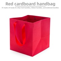 Rote Karton-Tragetasche für Kleidung, Tee, Geschenke, Backwaren mit Breitem Boden Hergestellt in China