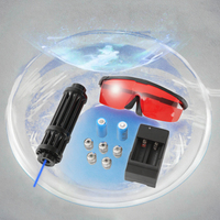 Warwagle Harga Terjangkau Kualitas Tinggi B017 Laser Pointer Aluminium Biru dengan Jarak Jauh Sinar Laser 450nm dan Daya 1mW