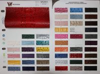 Tissu en cuir synthétique 3D gaufré effet crocodile, motif peau d'alligator, simili cuir gaufré