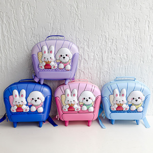 Sac à dos souple à fermeture éclair en tissu Oxford avec motif de chat mignon et matériau imperméable pour garçons et filles de maternelle - Product Image 1