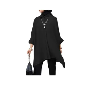 Giet Kleur Femme Musulmane Abaya Moderne Islamitische Kleding Vrouwen Lange Shirt Borong Maleisië Baju Kurung Katoen