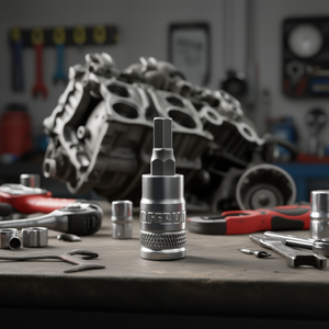 Douille Fervi avec insert hexagonal, entraînement métrique de 6 mm, ajustement de précision pour la réparation automobile - Product Image 3