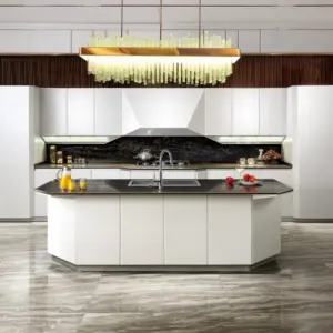 Modern high-end lüks tasarım özelleştirilmiş tam set mutfak dolapları depolama dolabı