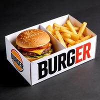 Carpeta Ecológica Biodegradable Personalizada para Comida Rápida, Hamburguesas, Papas Fritas, Alitas de Pollo, Entrega de Comida, Camiones de Comida