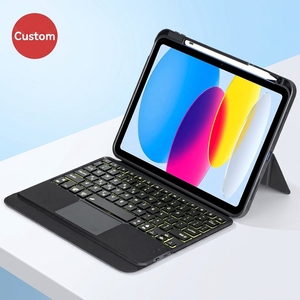 Funda Protectora Magnética Dividida con Teclado Inalámbrico Retroiluminado RGB Personalizado, Interfaz USB y Trackpad para <span class=keywords><strong>iPad</strong></span> 10.ª Generación <span class=keywords><strong>2022</strong></span> de 10.9 Pulgadas - Product Image 1