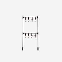 IRONDONKEY Support de rangement pliable en alliage d'aluminium pour extérieur, support de rangement pour camping et pique-nique, support à crochets multifonction pour vaisselle