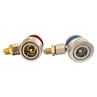 Haute qualité R134a raccords rapides connecteur de tuyau adaptateurs en laiton réglables outils de réfrigération pour la climatisation de voiture 2 pièces