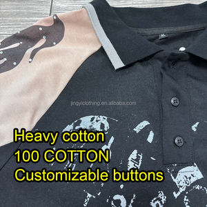 Polo à manches courtes <span class=keywords><strong>en</strong></span> <span class=keywords><strong>coton</strong></span> <span class=keywords><strong>piqué</strong></span> pour homme, style streetwear estival, imprimé personnalisé, broderie, strass, color block, motif graphique - Product Image 4