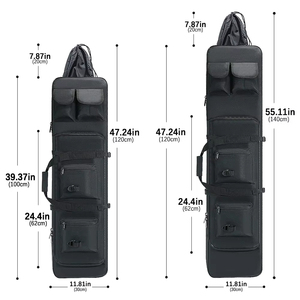 37 ''47'' Long Gun Bag Double Soft Case Backpack Tir tactique Porter des sacs à bandoulière pour accessoires de chasse - Product Image 2