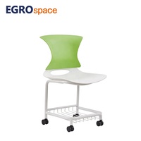 Chaise de conférence EGROspace à roulettes pour salle de réunion, formation, bureau et visiteurs