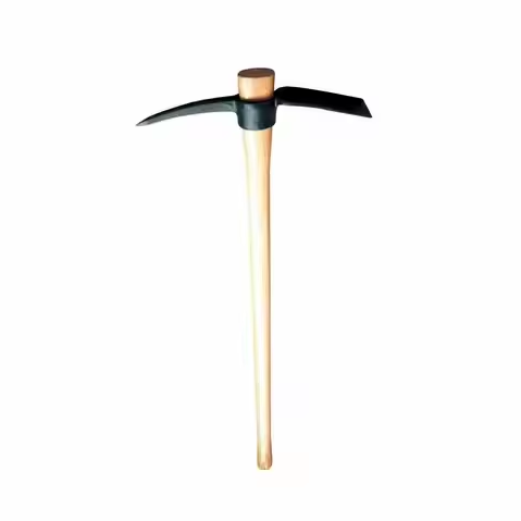 Factory Direct Forged Steel DIY Grade Pickaxe Choose Between Wooden Or Fiberglass Handles