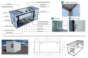 Mobile di Stile Europeo Modulare Prefabbricata Casa del Contenitore Mining Camp/Stanza di Lavoro Dom per Alloggio - Product Image 3