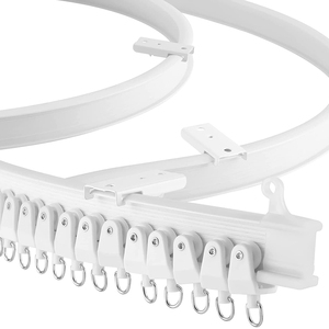 10m <strong>Corner</strong> Bath Shower Bendable Side Mounted Plastic PVC <strong>Curtain</strong> <strong>Rail</strong> for Bath - Product Image 3