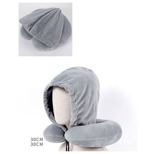 S3Y New <b>Memory</b> <b>Foam</b> Sponge Airplane Car Headrest Sleeping Hooded Travel Neck Pillow - Product Image 5